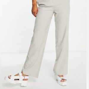 Topshop slouch pants trousers in pale gray